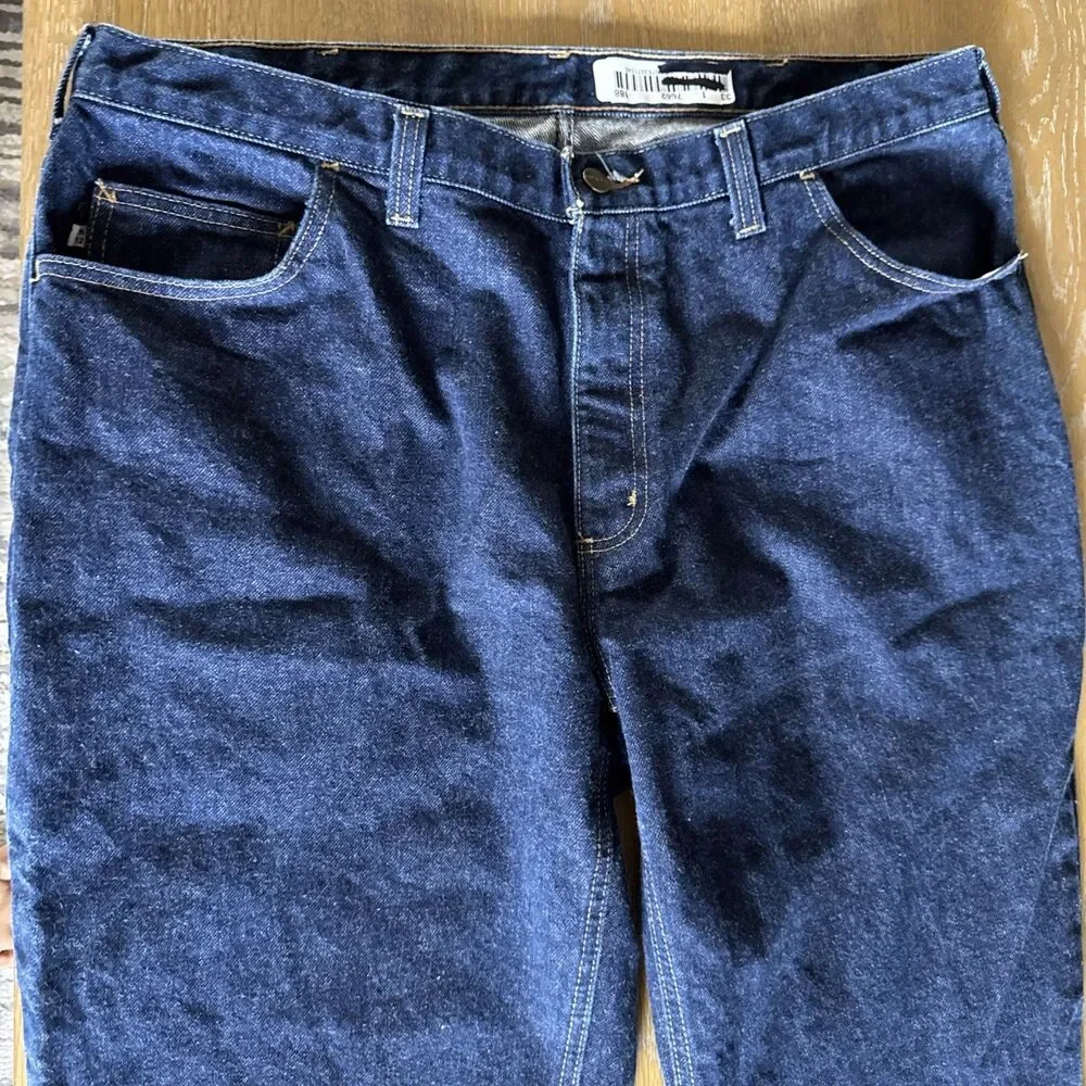 Carhartt FR Jeans Men 40x32 Flame Resistant Dark Wash Denim Work Pants NFPA 2112
